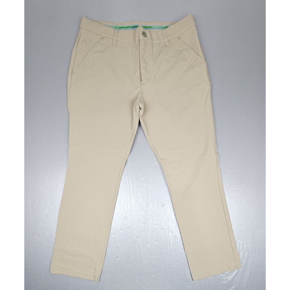 Alberto Golf‎ Pants Mens 52  (US 36) Modern Fit 3XDRY Stretch Khaki Performance